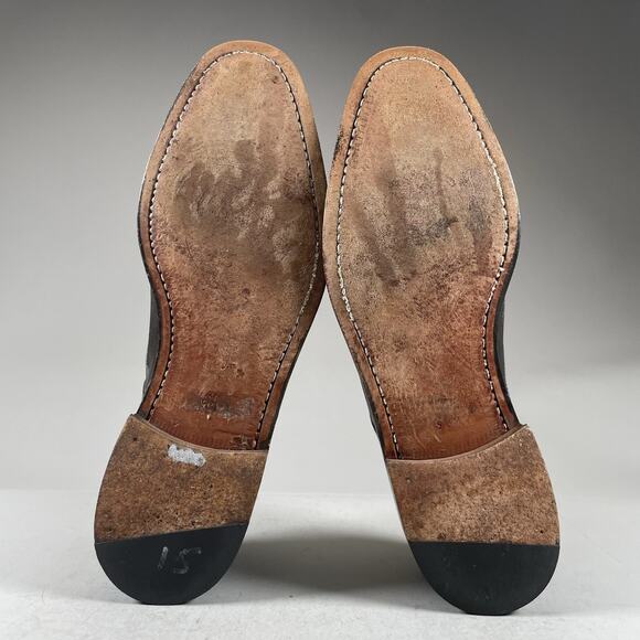 Mezlan Napoli Men's Size 9.5 Brown Leather Cap Toe Oxfords Dress Shoe Casual EUC - Picture 4 of 9